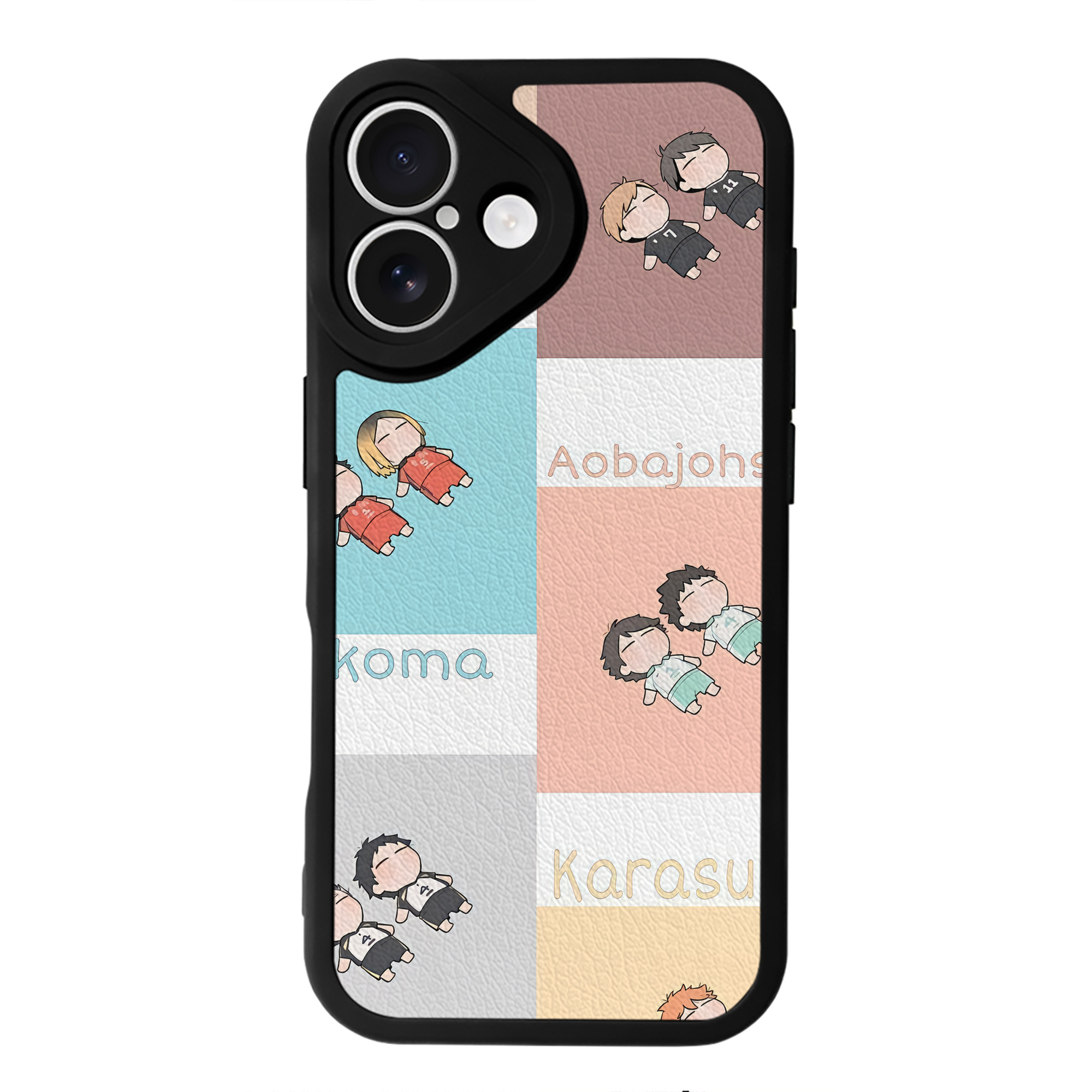 （画像用） ハイキュー!! Haikyu!! 【iPhone 16シリーズ対応】シリコンスマホケース（レザー調） 材質：シリコン